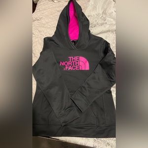 Large North Face hoodie black